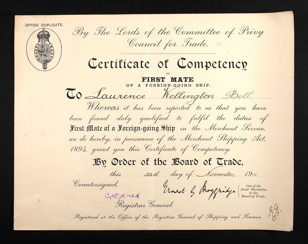 master&amp;matesCertNov1916